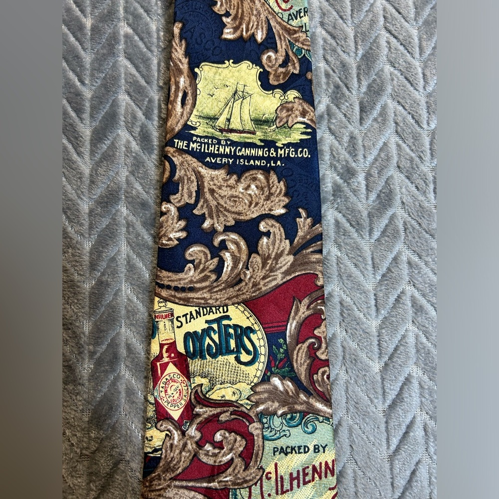 TABASCO Mens Neck Tie Tabasco Hot Sauce trendcore 100% Silk; Novelty gift